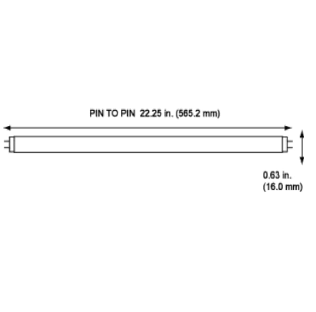 24W 5000K T5 Fluorescent Bulb 24 Inch G5 Bipin Base Pack of 10 D634908