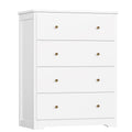White 4 Drawer Wood Dresser Z7114