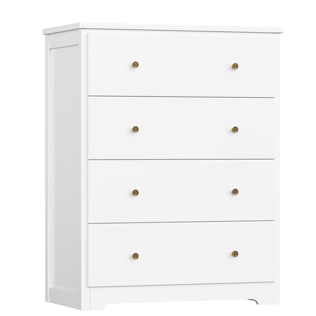 White 4 Drawer Wood Dresser Z7114