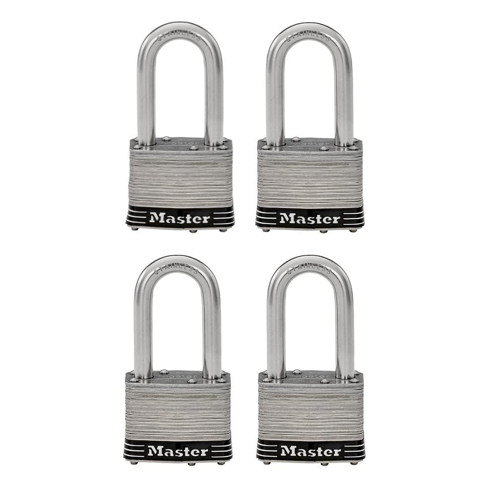 Stainless Steel Keyed-Alike Padlock 4 Pack Y3234