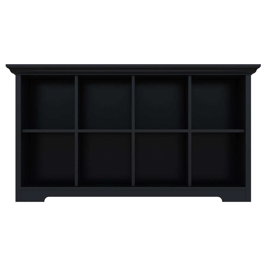 Black 8-Cube Open Bookcase with 2-Tier Low Cabinet U74791
