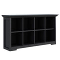 Black 8-Cube Open Bookcase with 2-Tier Low Cabinet U74791