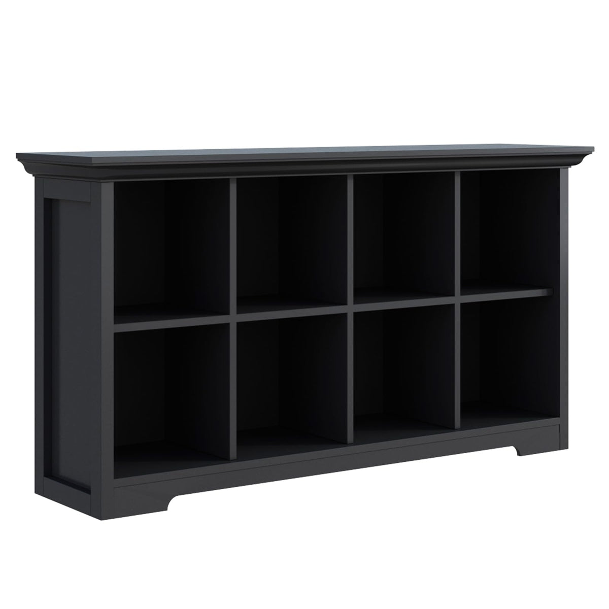 Black 8-Cube Open Bookcase with 2-Tier Low Cabinet U74791