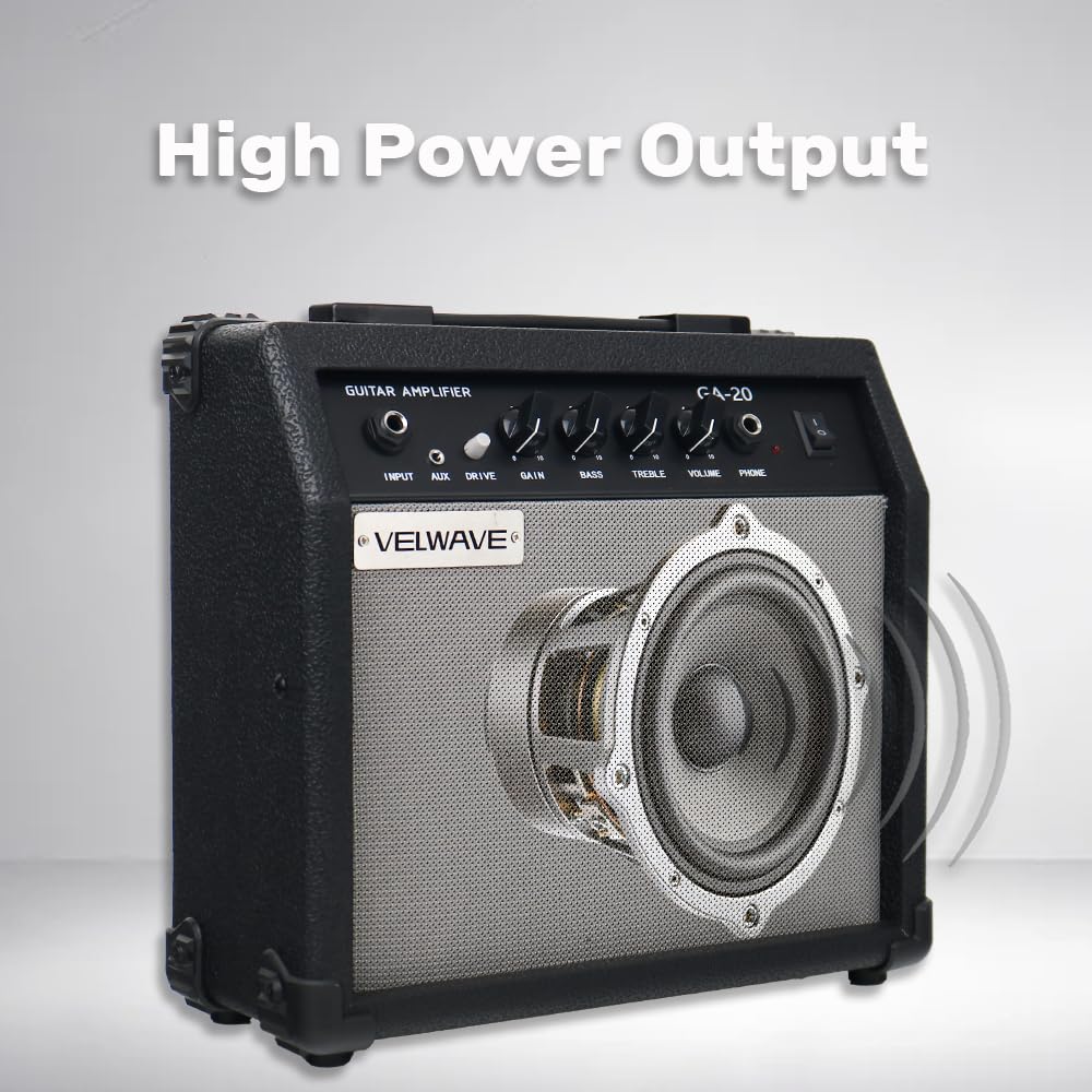 20W Black Portable Electric Guitar Amplifier I38069