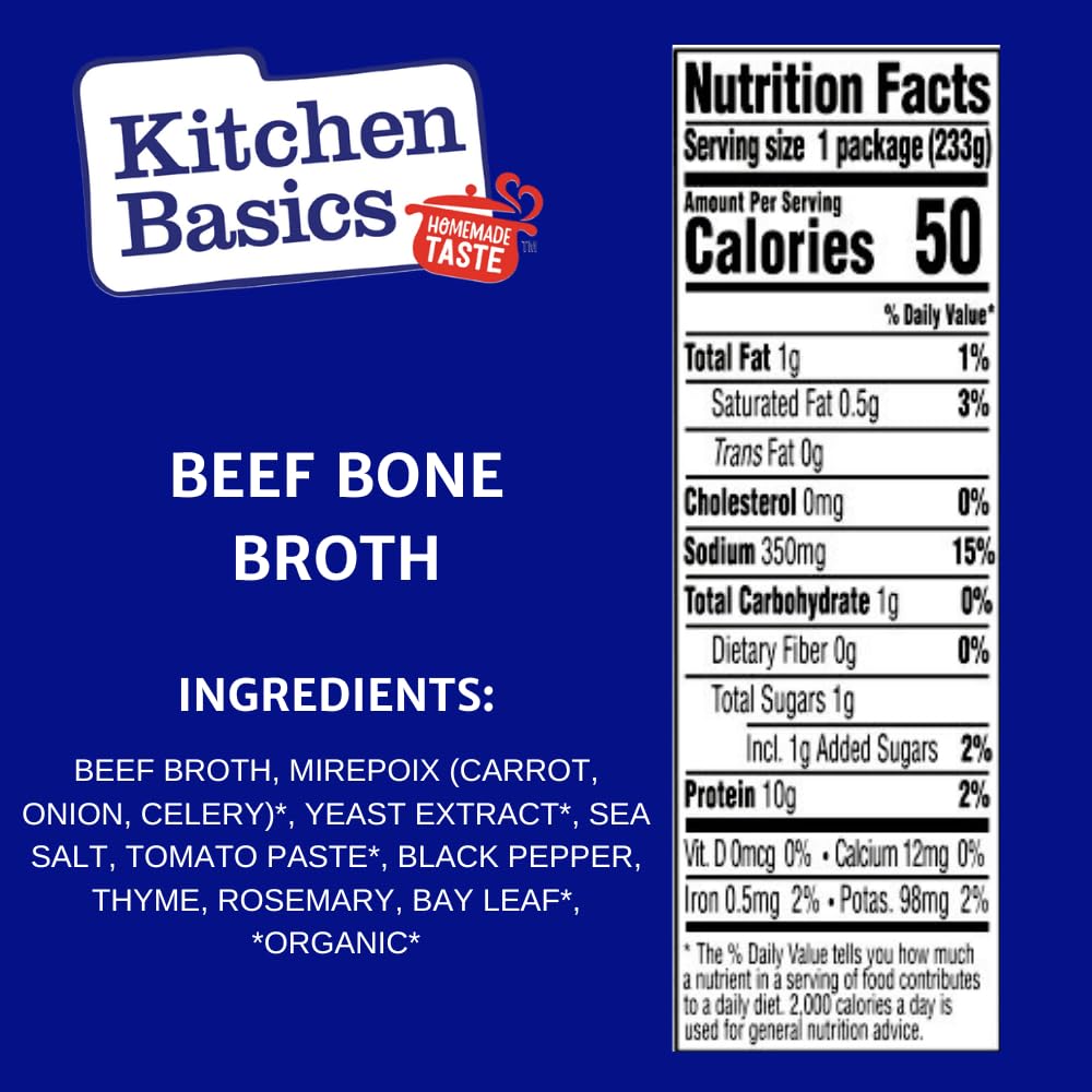 Beef Bone Broth 8.25 oz Carton Pack of 12 K777