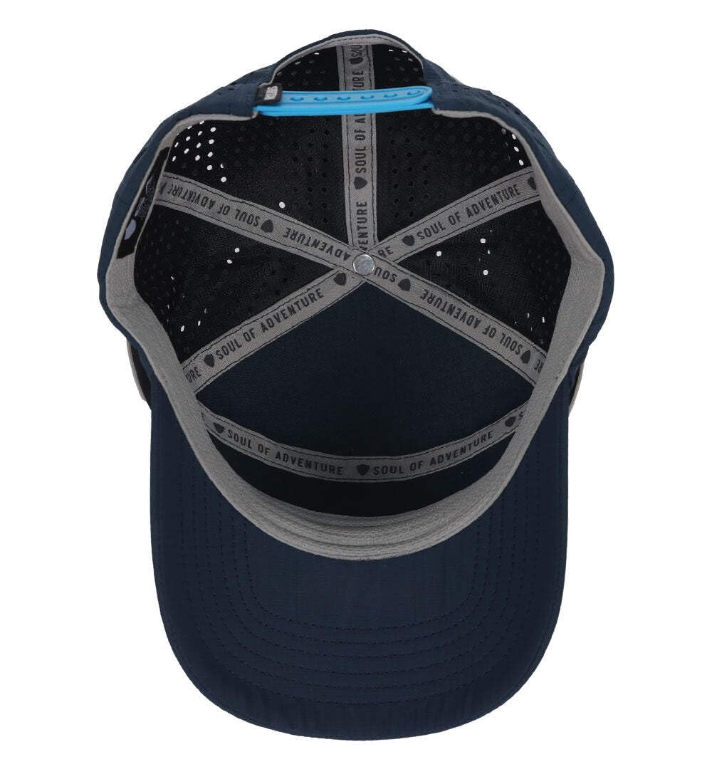 Navy Aqua Trucker Hat B616