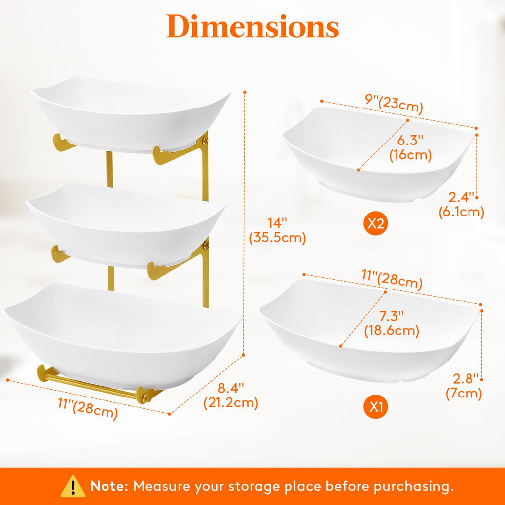 3 Tier Plastic Fruit Bowl Z640096