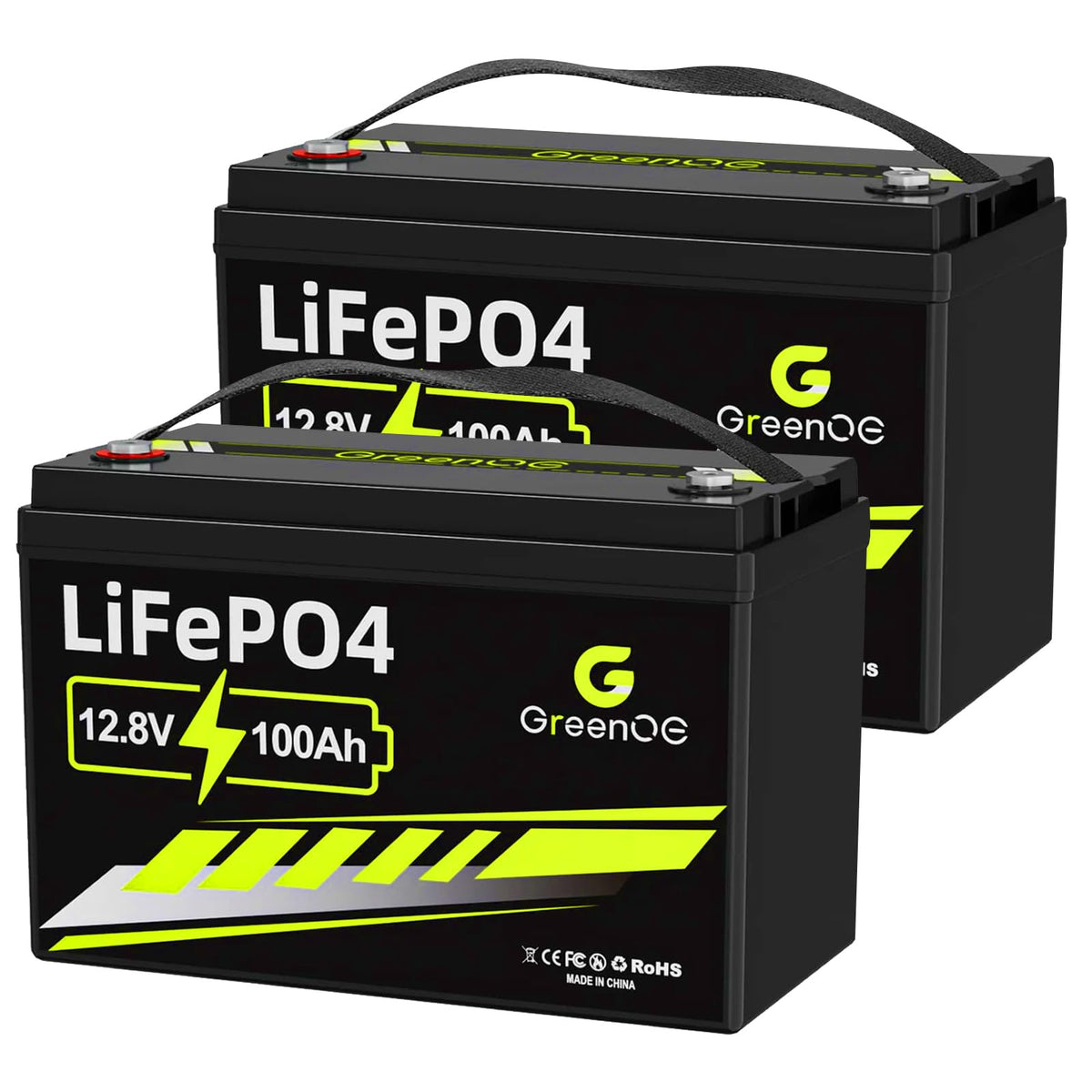 12V 100Ah LiFePO4 Deep Cycle Battery with 100A BMS H8342