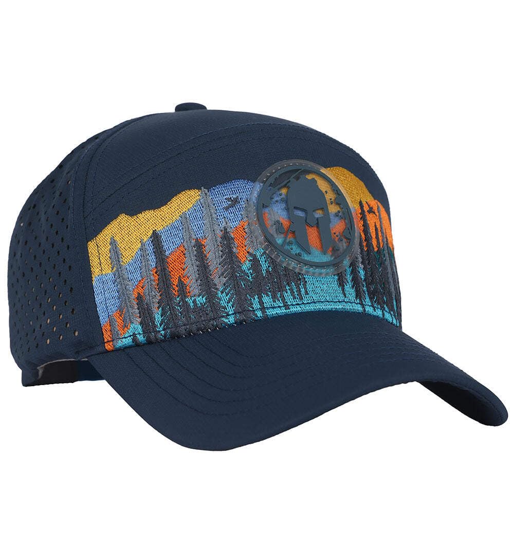 Navy Aqua Trucker Hat B616