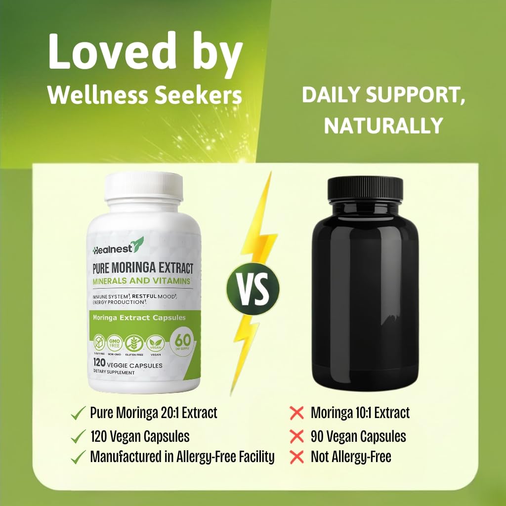 Moringa Extract Capsules 20:1 120 Capsules Vegan M999878