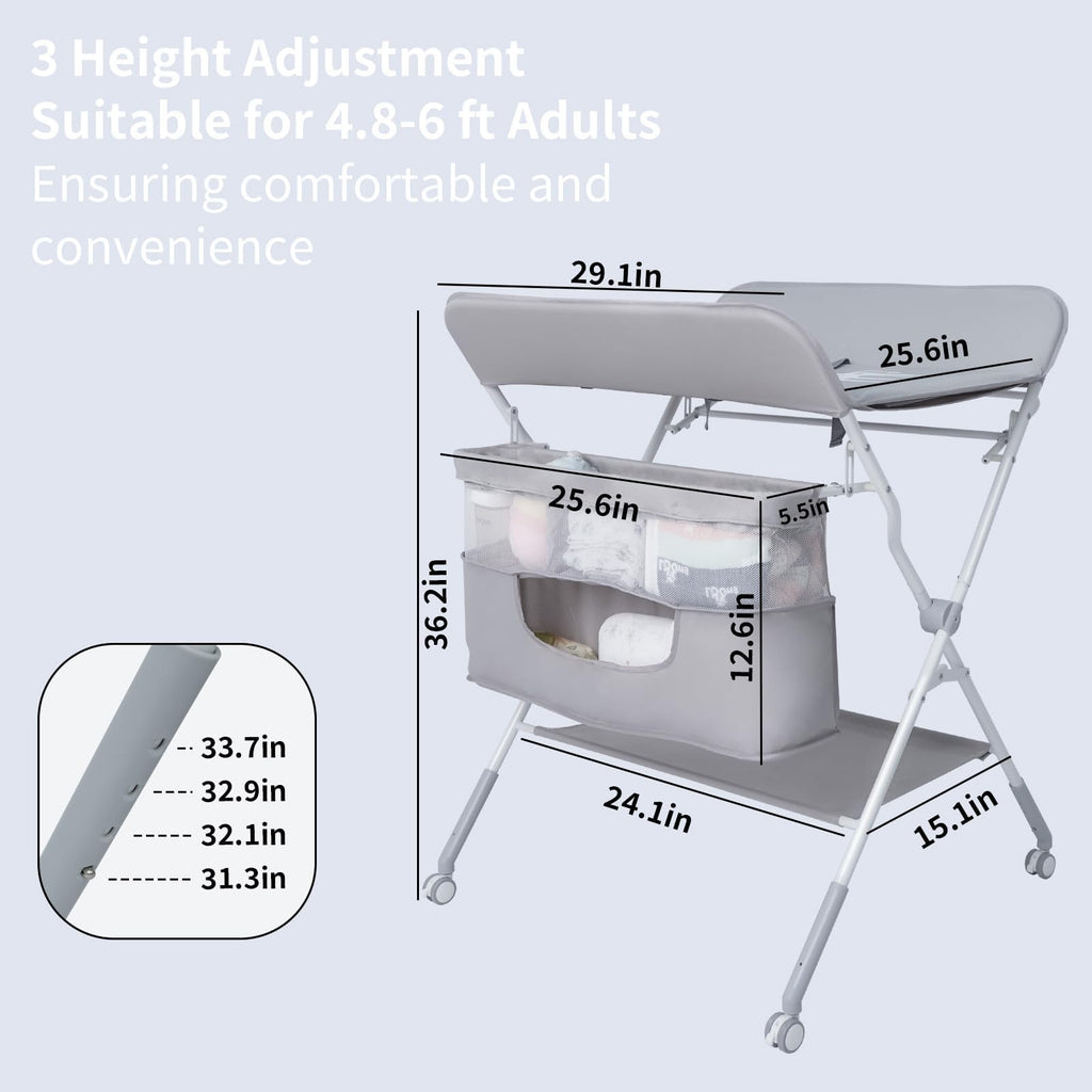 Portable Folding Baby Changing Table with Safety Belt X2134