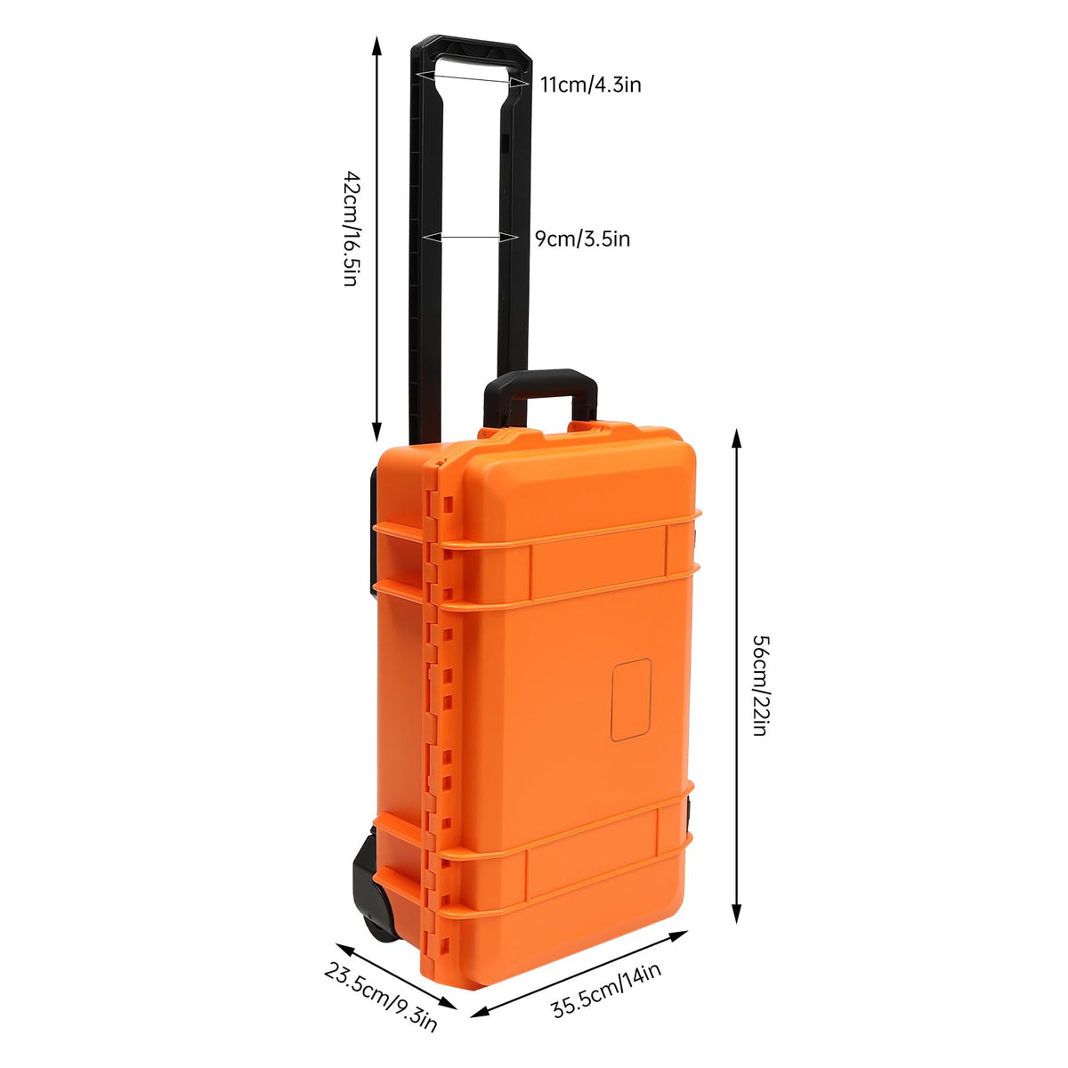 22" Rolling Waterproof Hard Camera Case with Customizable Foam R755846