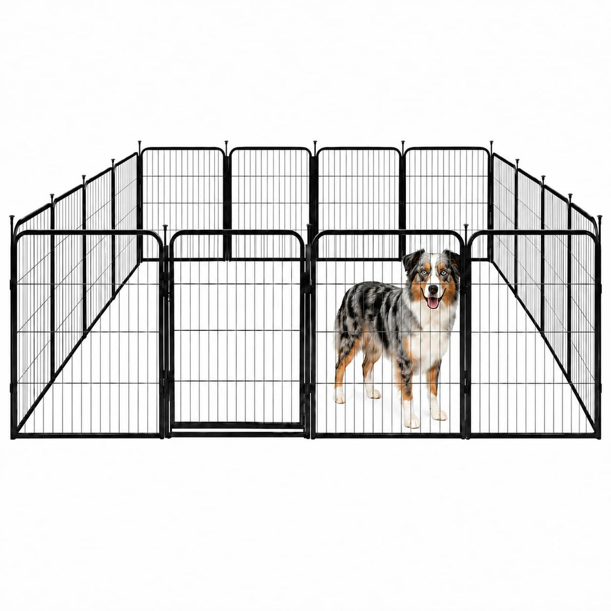 32 inch 16 Panels Heavy Duty Metal Dog Playpen with Gate Z482877