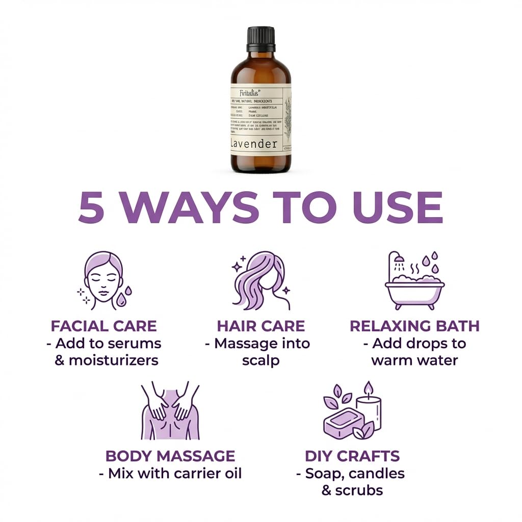 Lavender Essential Oil 4 Fl Oz with Glass Dropper N455
