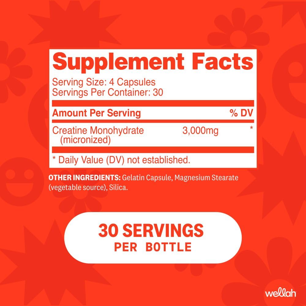 Creatine Monohydrate Capsules 3000 mg 120 Capsules G856288