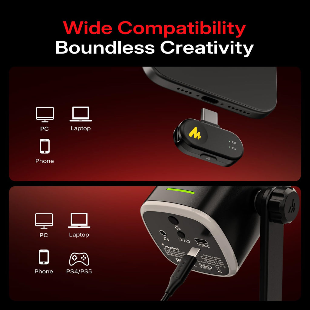 Wireless Microphone with USB-C/Lightning Receiver R997