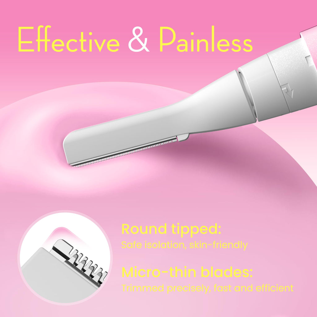 Pink Electric Facial Hair Remover with 2 Replaceable Blade I792708