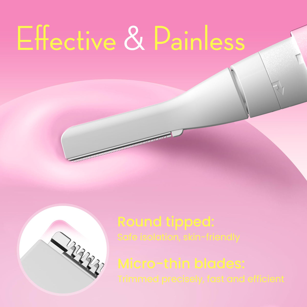 Pink Electric Facial Hair Remover with 2 Replaceable Blade I792708