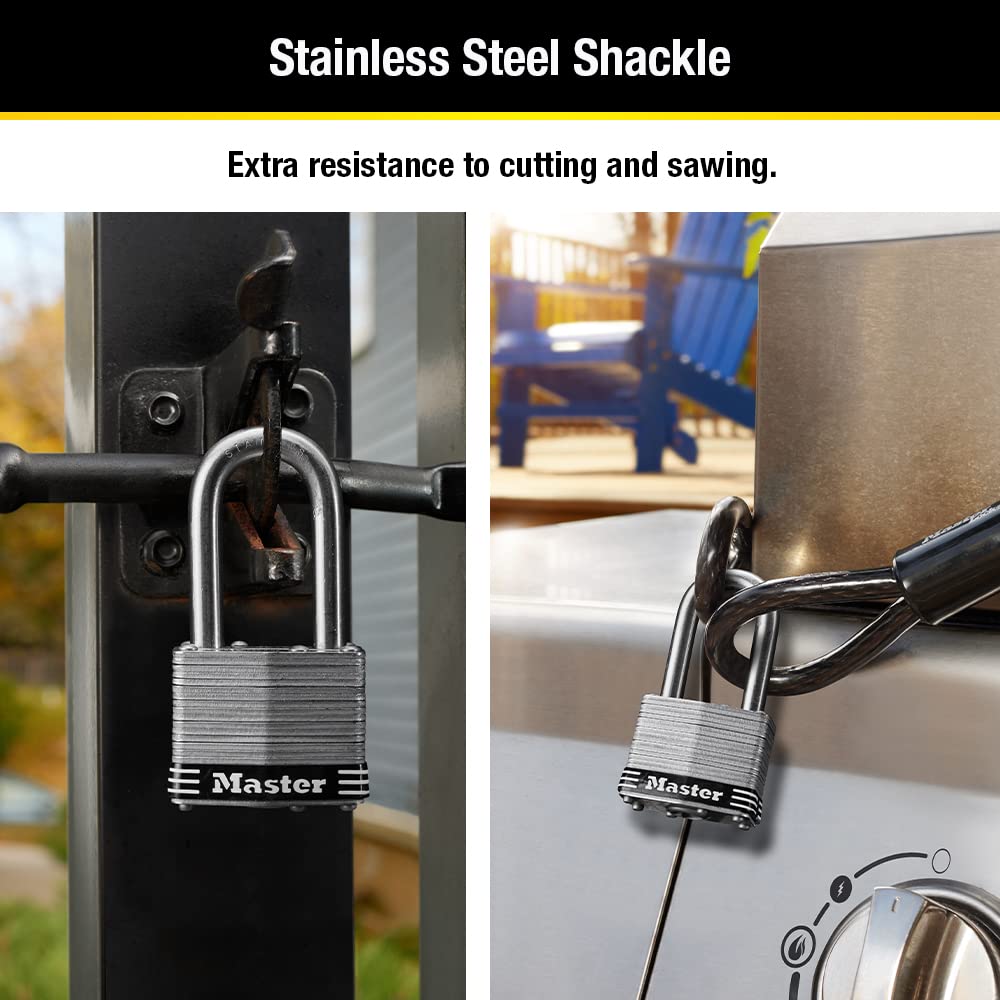 Stainless Steel Keyed-Alike Padlock 4 Pack Y3234