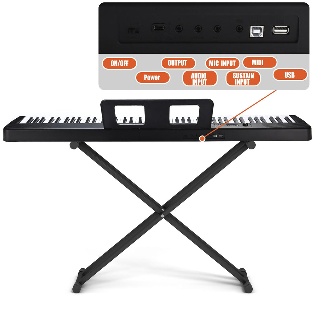 88 Key Digital Piano with Semi Weighted Keys H13201