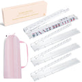 Clear Acrylic 17.5inch Mahjong Racks with Magnetic Pushers, 4 PCS M316053