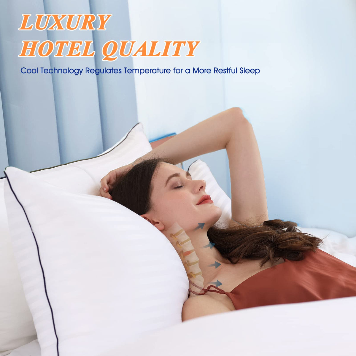 King Size Bed Pillows Set of 2 E703