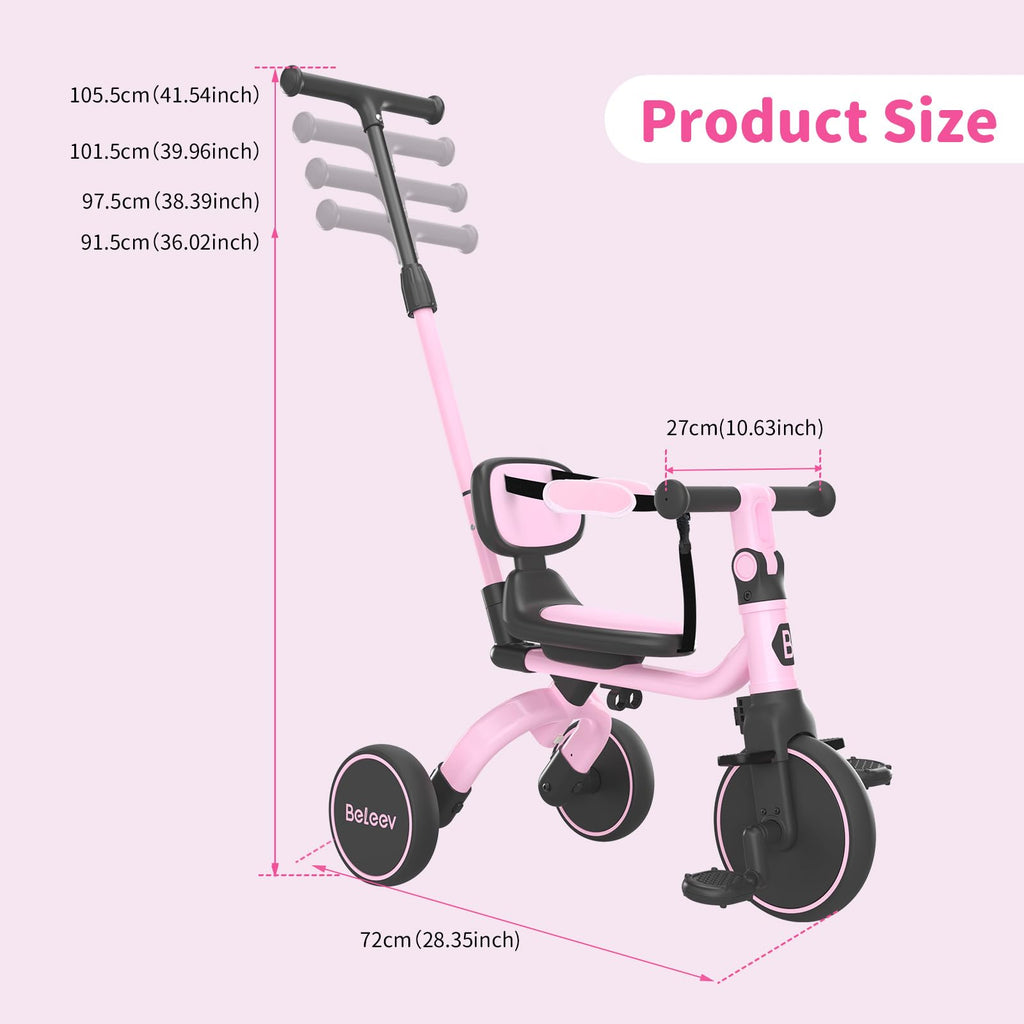 5 in 1 Toddler Tricycle & Balance Bike L6838