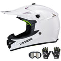 Kids Dirt Bike Helmet Set with Goggles Gloves T450