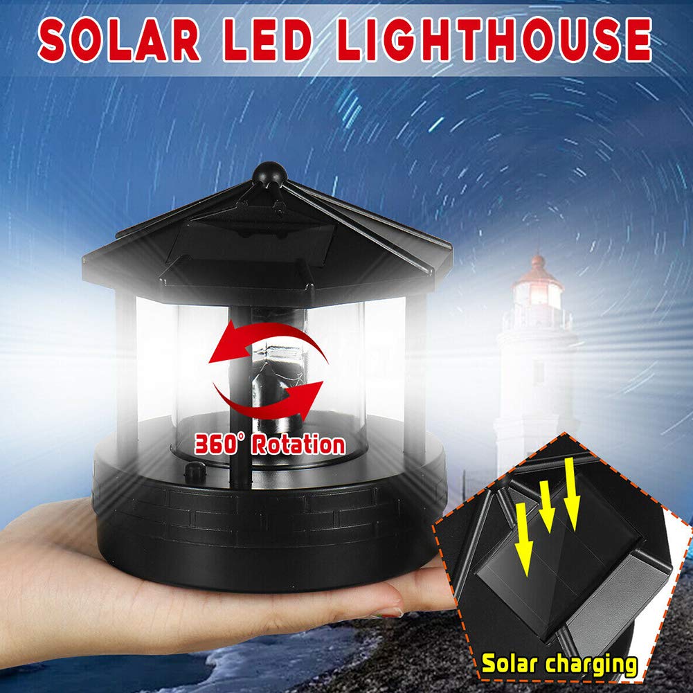 Solar Lighthouse with Rotating LED Light C88264