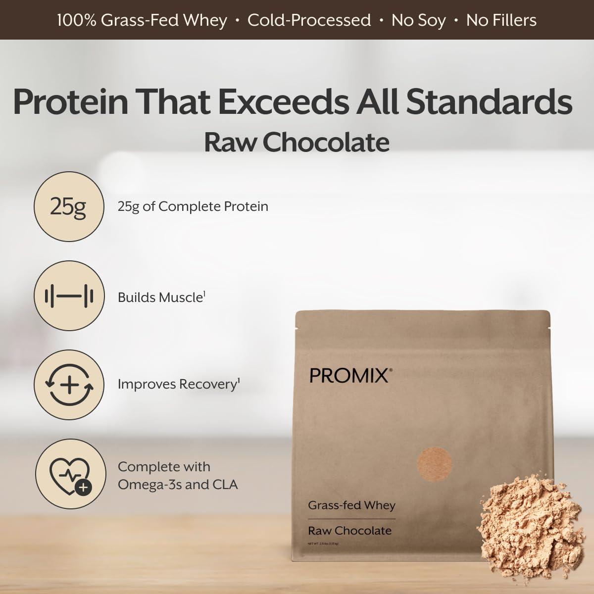 Whey Protein Powder Raw Chocolate 5 Pound K46609