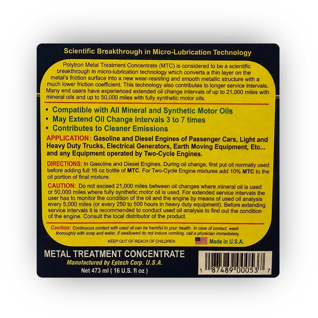 Metal Treatment Concentrate Oil Additive 1/2 Qt Bottle V663