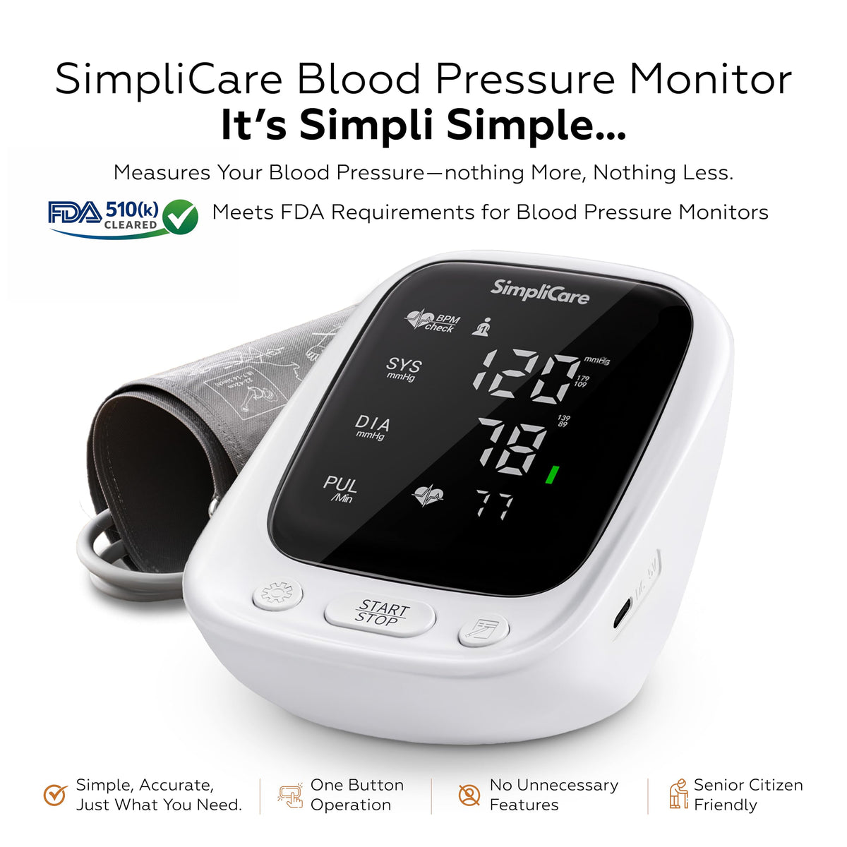 Blood Pressure Monitor with XL Blood Pressure Cuff K38584