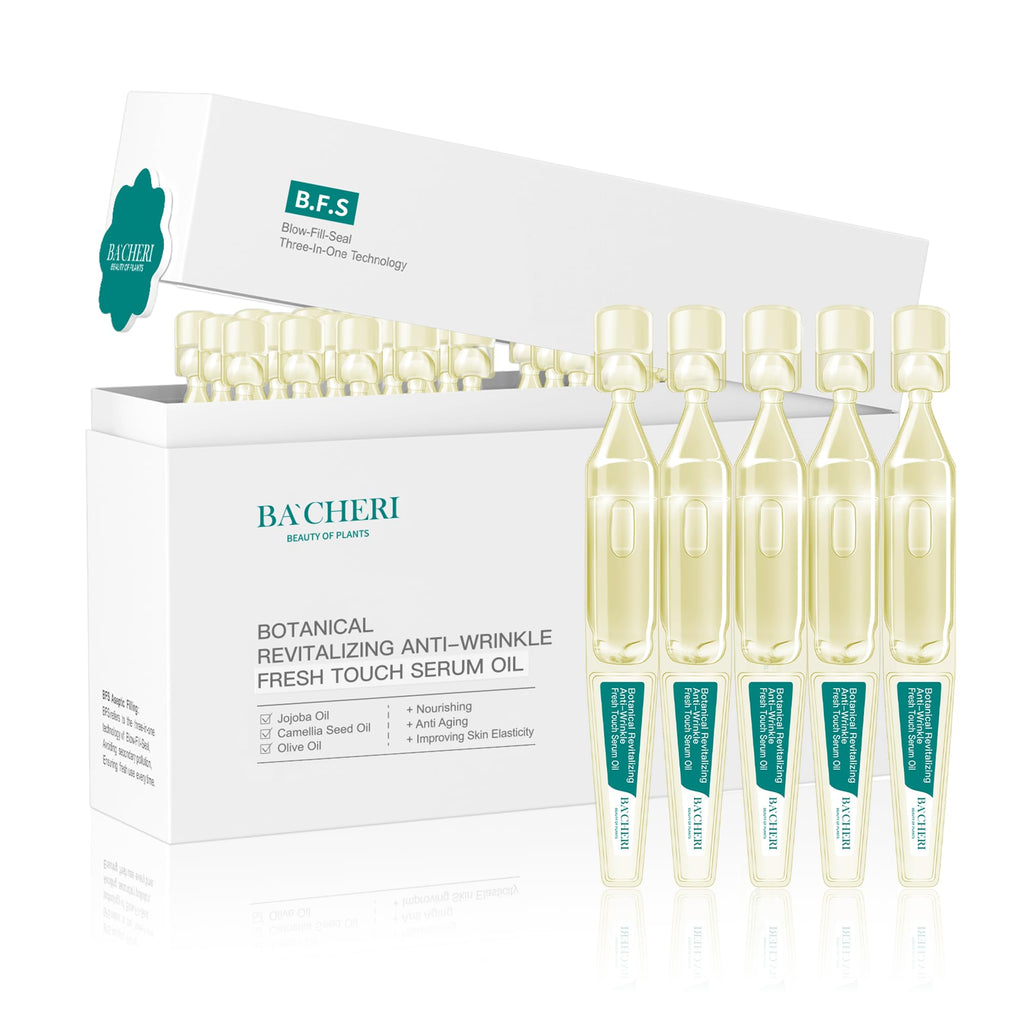 Anti-Aging Face Oil Serum Ampoules with Squalane, Camellia, Jojoba & Meadowfoam Seed Oil, 1ml x 30 I940679