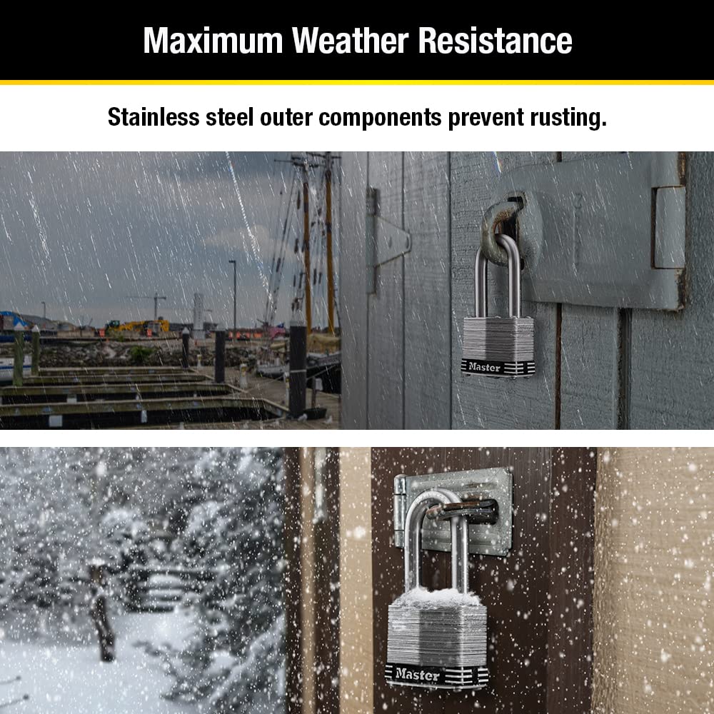 Stainless Steel Keyed-Alike Padlock 4 Pack Y3234