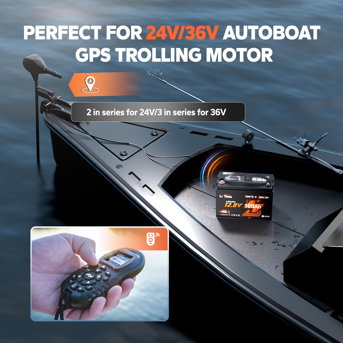 12V 100Ah LiFePO4 Trolling Motor Battery E794043