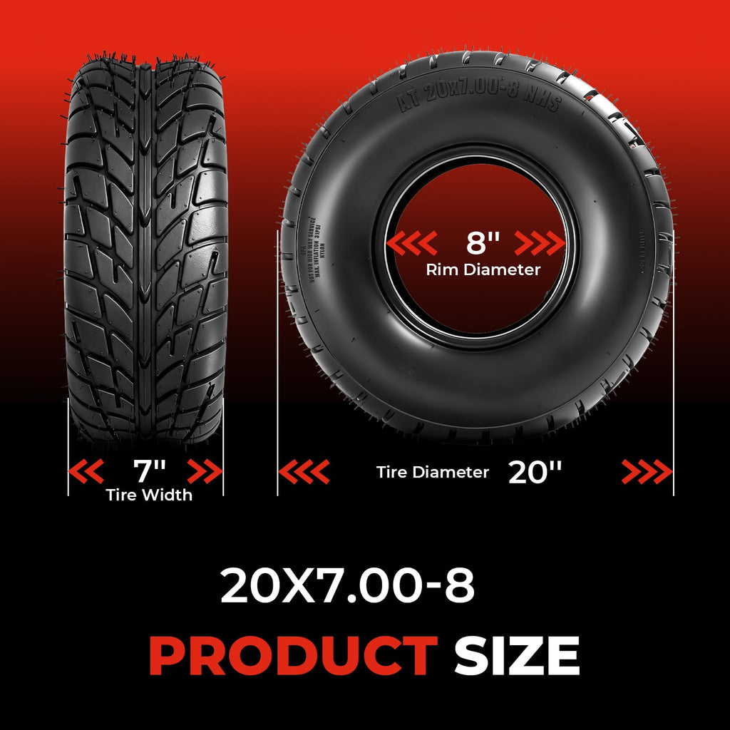 20x7-8 All-Terrain ATV/UTV Tires, Set of 2 M5346
