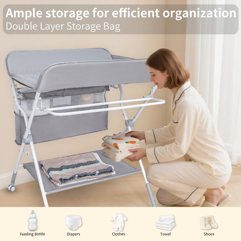 Portable Folding Baby Changing Table with Safety Belt X2134