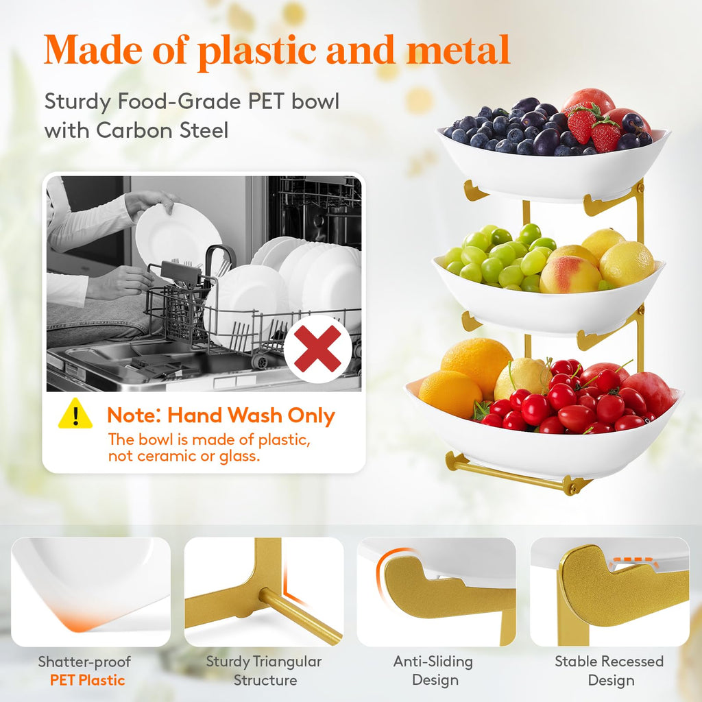 3 Tier Plastic Fruit Bowl Z640096