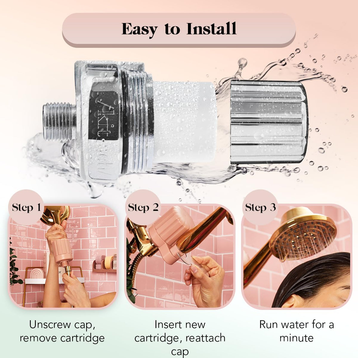 Tea Tree Shampoo + Coconut Oil Conditioner and Shower Filter Bundle Y66359