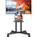 Rolling TV Stand with Laptop Shelf, Height Adjustable up to 88lbs K91466