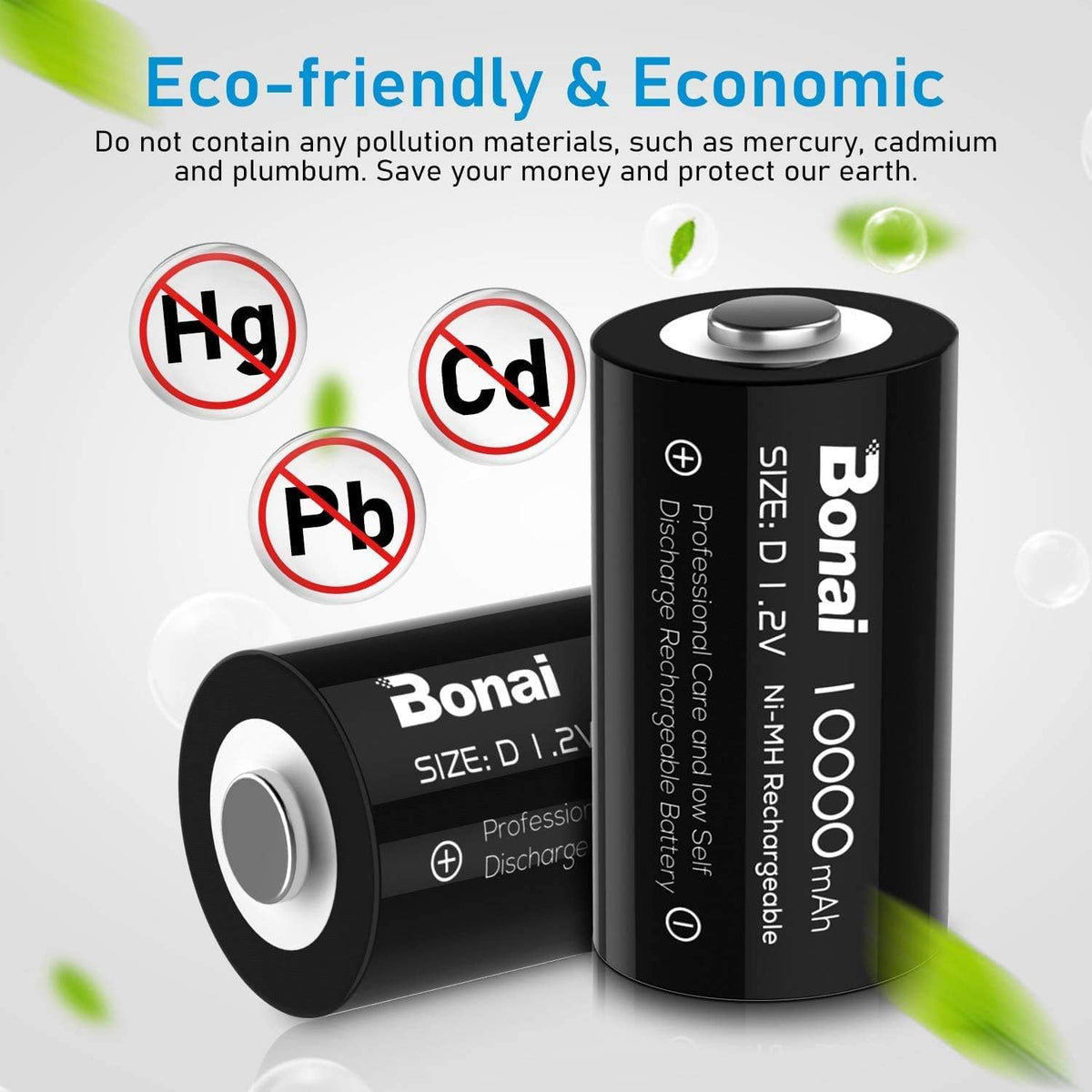 Rechargeable D Batteries 4 Pack O8552
