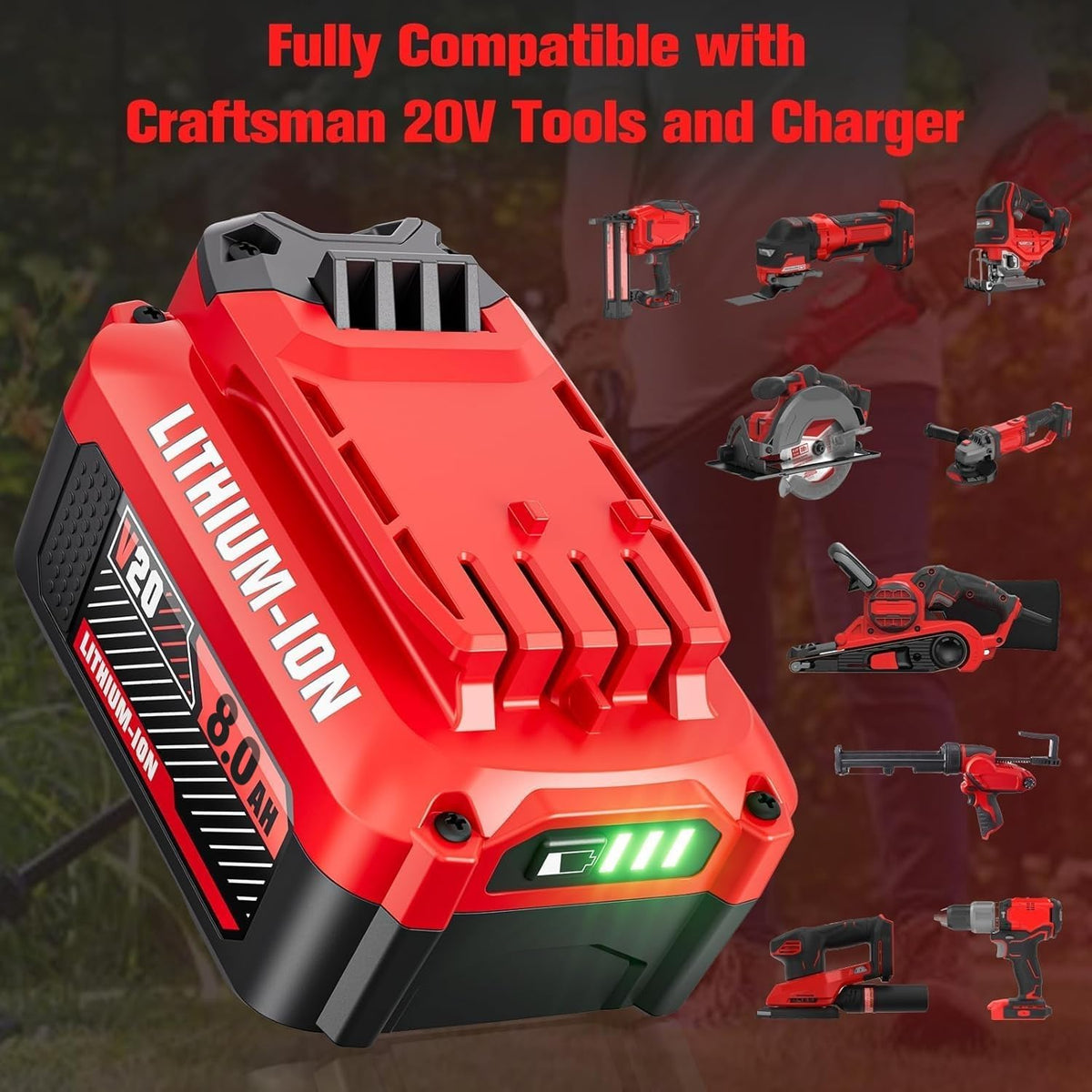 20V Lithium Battery Replacement V197