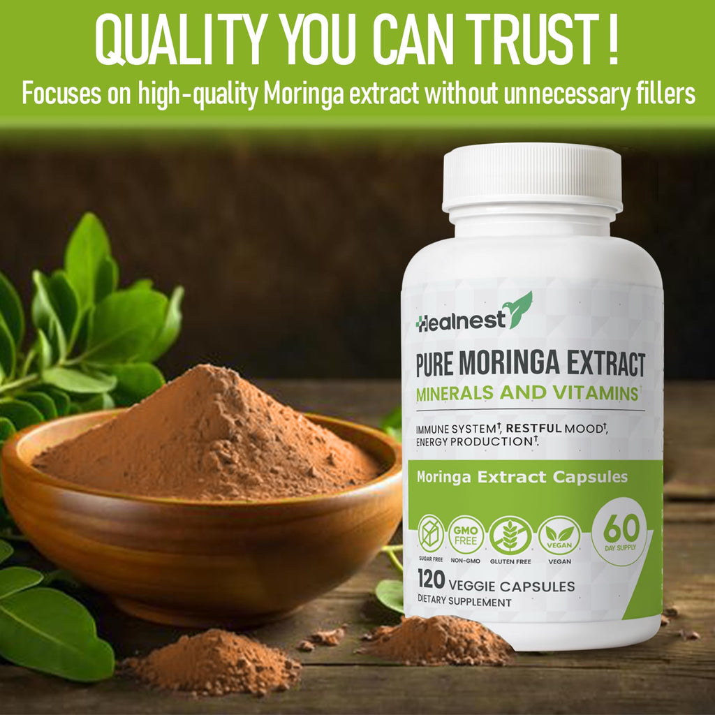 Moringa Extract Capsules 20:1 120 Capsules Vegan M999878