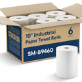 10 x 800 White Paper Towel Rolls 6 Pack A6551
