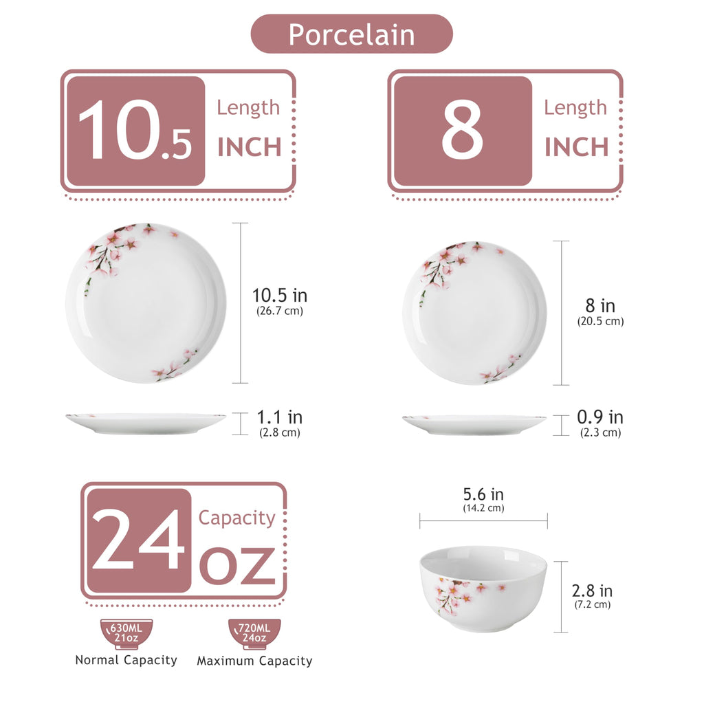 Porcelain 12 Piece Dinnerware Set E3301