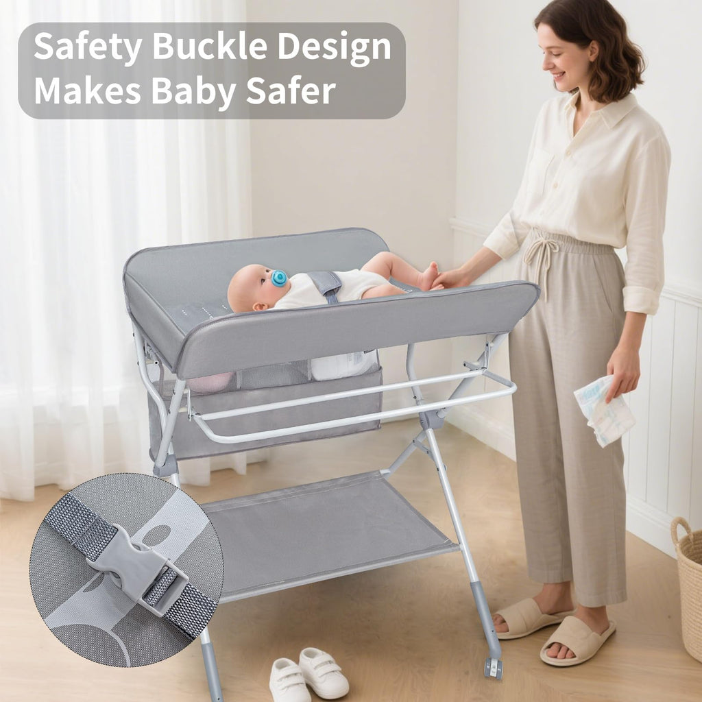 Portable Folding Baby Changing Table with Safety Belt X2134