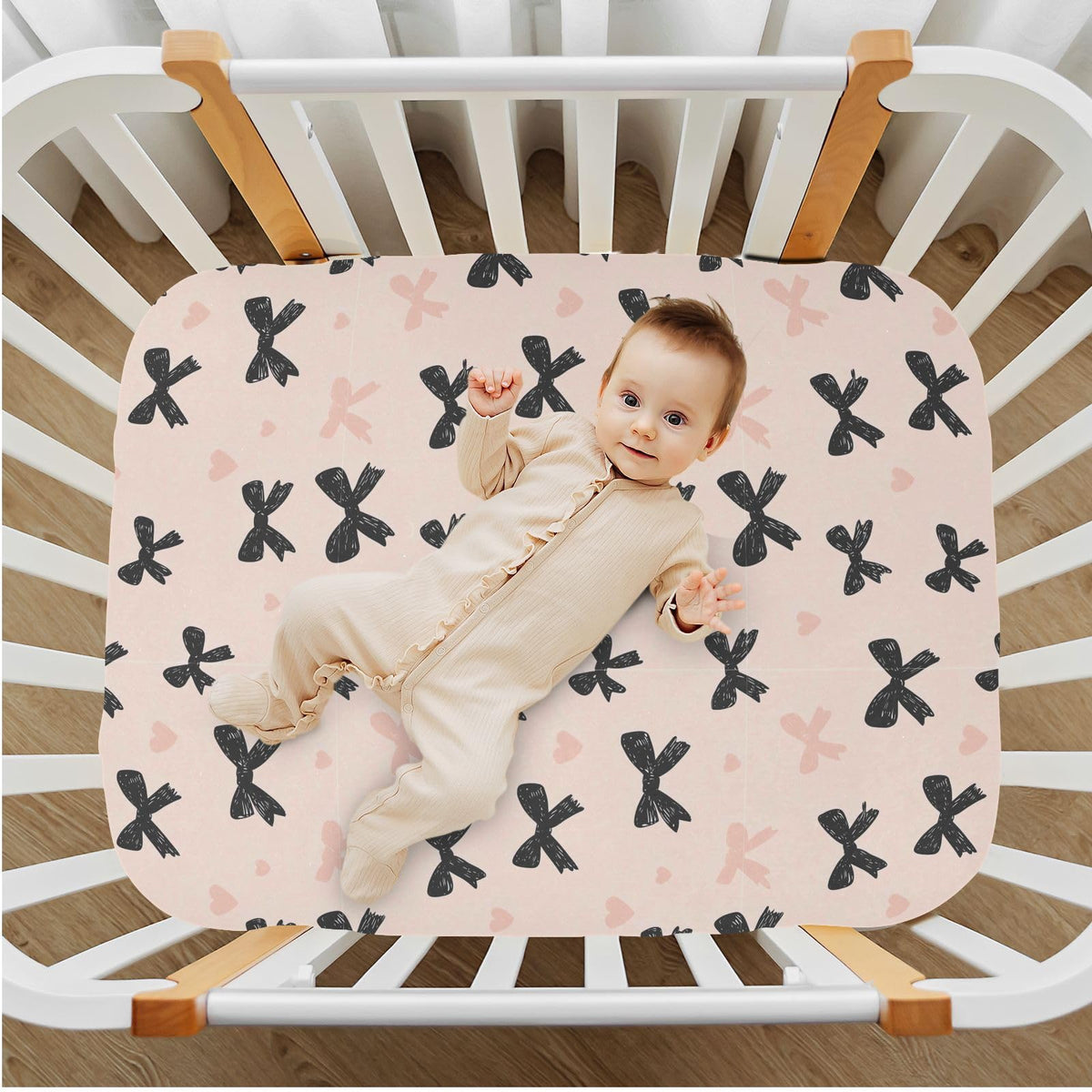 Soft Breathable Microfiber Fitted Crib Sheet I50007