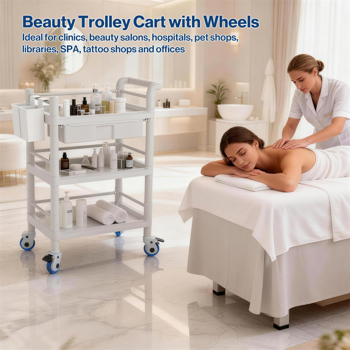 Medical Mobile Trolley Cart 3 Tier X7168