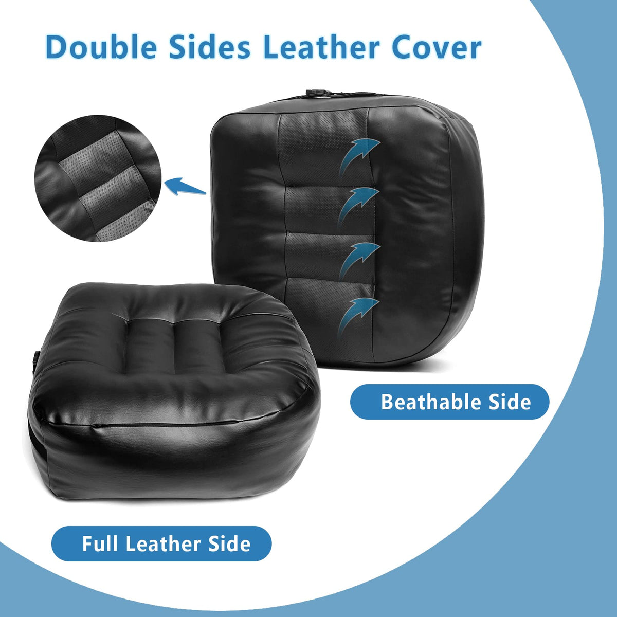 6 Inch Leather Car Booster Seat Cushion U96477