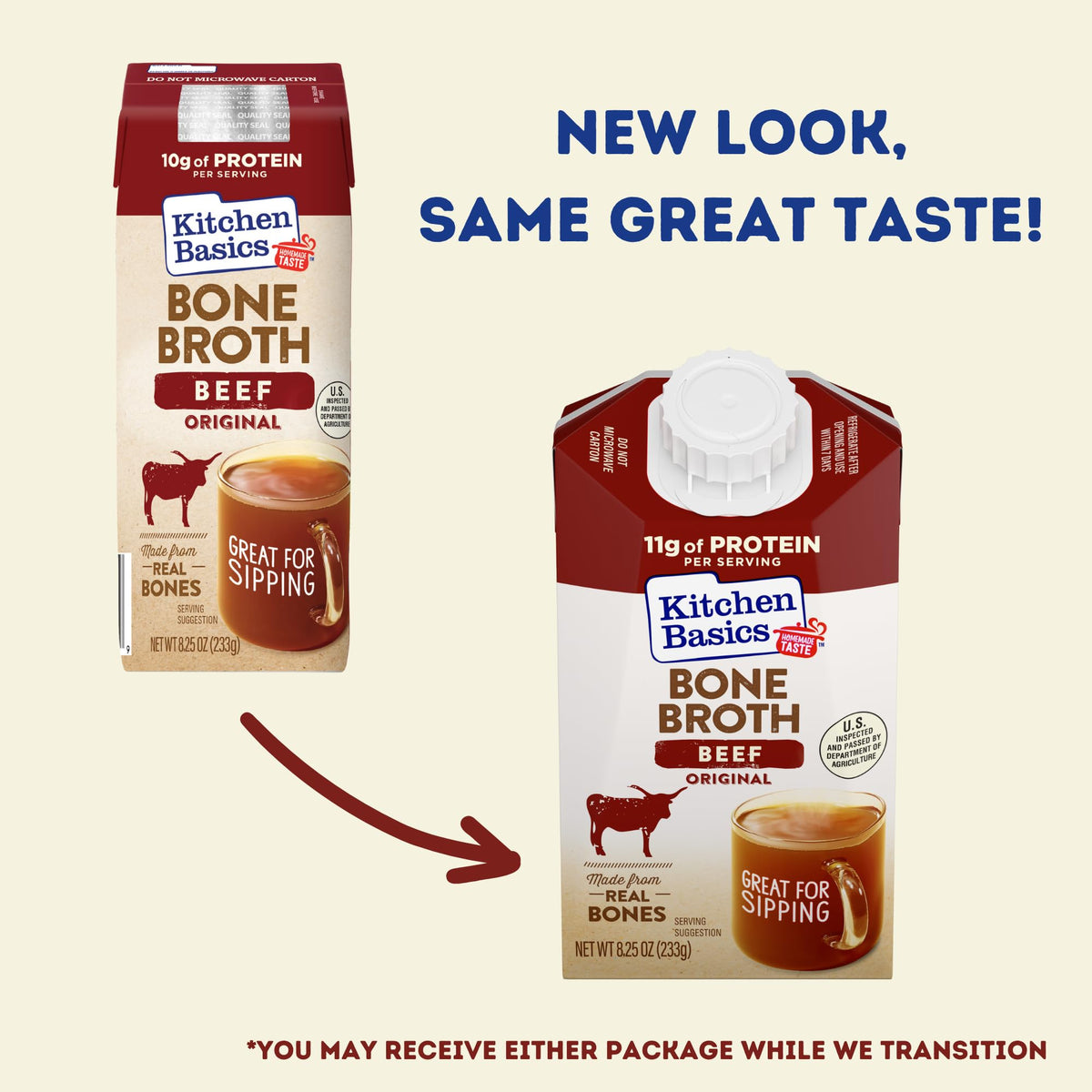 Beef Bone Broth 8.25 oz Carton Pack of 12 K777